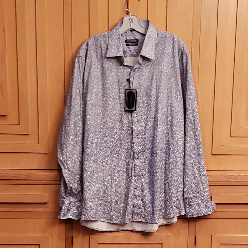 NWT Men's blue paisley shirt